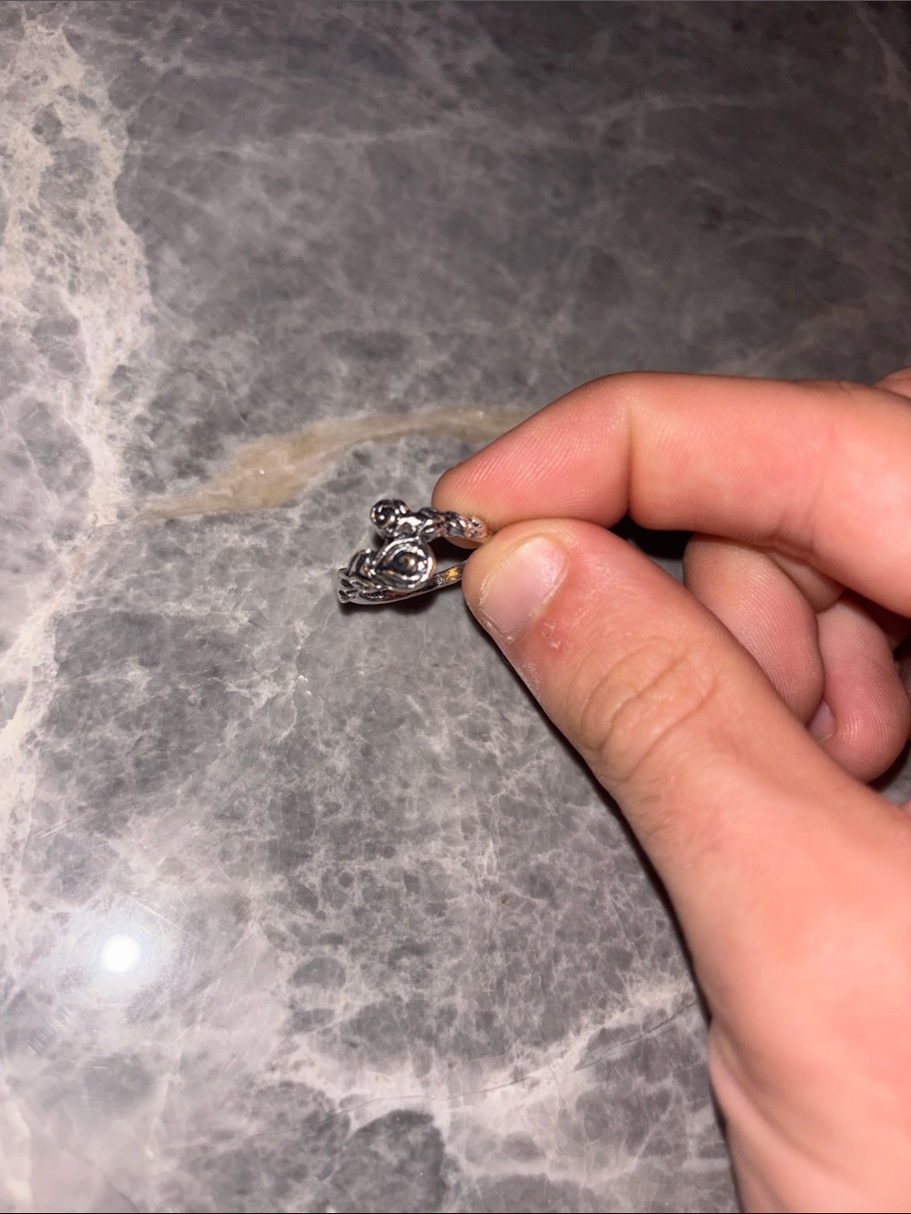 Delicate Silver-Tone Floral Ring - Women's Jewelry